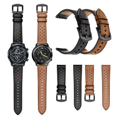 Коричневый/черный кожаный ремешок для TicWatch Pro 3 GPS-браслет для Ticwatch GTX/Pro 2020/E2/S2/2/E, сменный ремешок для часов