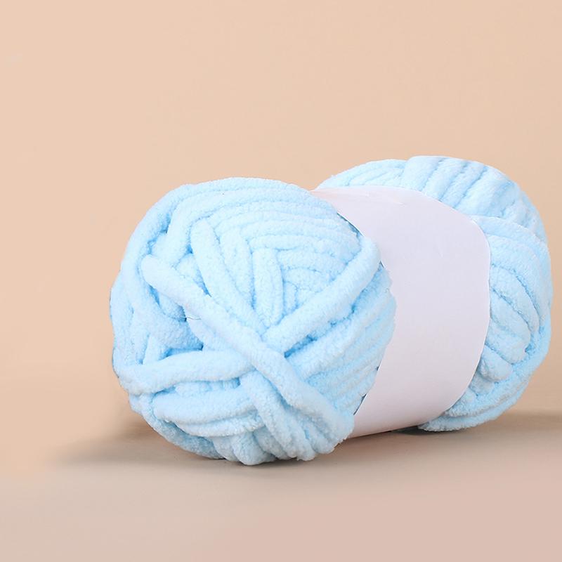 50g/ball Ice Strip Thread Yarn Colorful Coarse Wool Thread Chenille Thick Yarn for Hand Knitting DIY Crochet Scarf Hat Bib