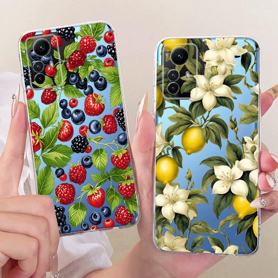Case For Xiaomi Redmi Note 12s Phone Cover for Redmi Note12s Soft Silicone TPU transparent Painted Flower Fundas 6.43''