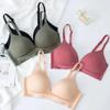 Sweet Seamless Bras Comfort Wireless Underwear Women's No Steel Ring Bralette 3/4 Cup Glossy Bra Female Lingerie