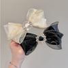 Large Size Mesh Hair Clip Korean Style Crystal Hair Clip French Bow Hair Clip  Girl