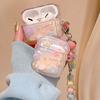 Luxury Korean Gradient Star Earphone Case for AirPods 1 2 3 Cute Rabbit Flower Colored Bead Chain Case for AirPods Pro 2