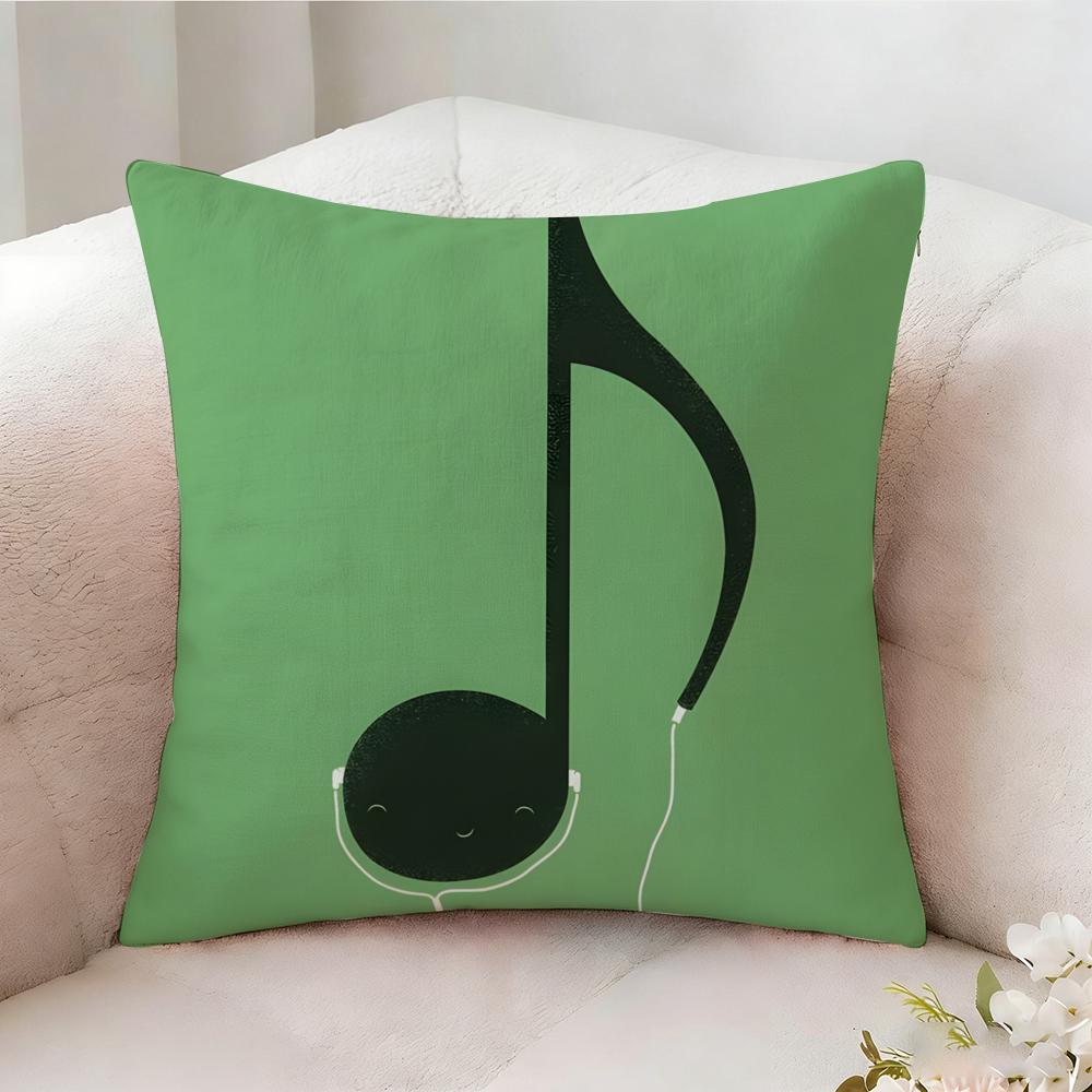 Abstract Quirky Musical Note Pillow Case Pillowcase, Double-Sided Printed, Sofa Cushion, Bedroom Headboard Pillow