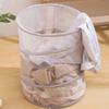 1PC Foldable Cylindrical Drawstring Laundry Basket, Home Dirty Clothes & Doll Storage Organizer, Saving Space, For home