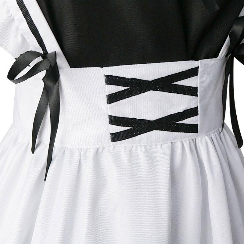 8 Pcs/Set Maid Costume Cosplay Lolita Set Maid Outfit Maid Dress