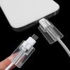 5pcs Soft Silicone Charger Cable Winder Fast Charging Cable Protector Sleeve for Apple IPhone Data Cord Clear Case Clip