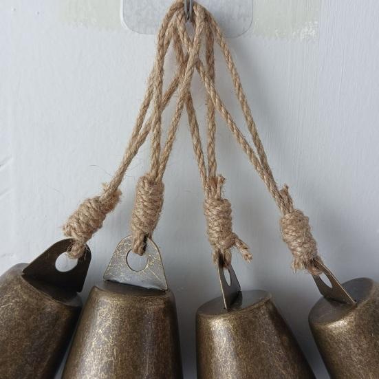 Vintage Hanging Bell Rustic Metal Wind Chime Retro Hanging Wind Bell with Owl