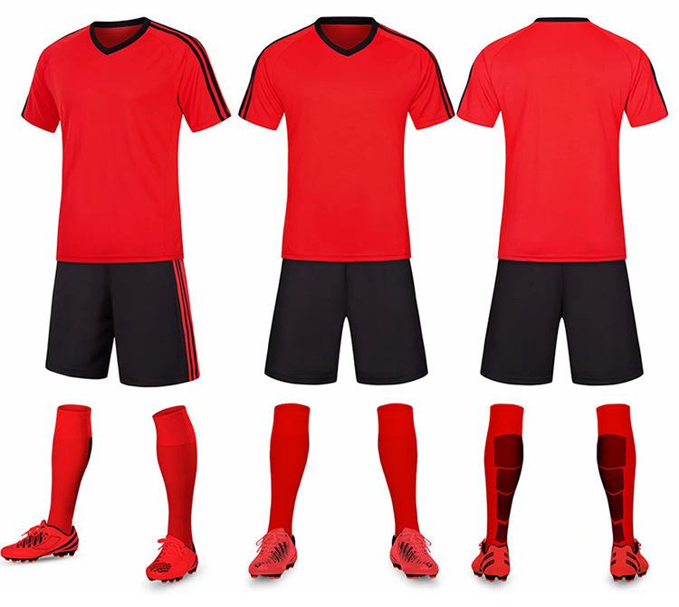 Football Suit Competition Short Sleeve Primary School Children's Training Suit Team Suit Sports Printed Football Suit Quick Drying Men and Women