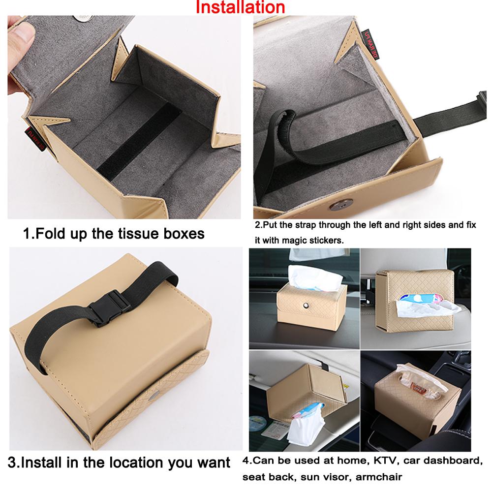 Большой складной чехол для салфеток в подлокотнике, прямоугольный держатель для салфеток и бумаги для автомобиля