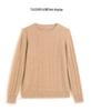 Women's Round Neck Cashmere Sweater - Solid Color, Loose Raglan Sleeves, Versatile Autumn/Winter Knitwear