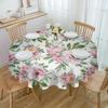Винтажный узор текстура цветок гибискуса круглая скатерть кухонный декор водонепроницаемая скатерть обеденный журнальный столик чехол