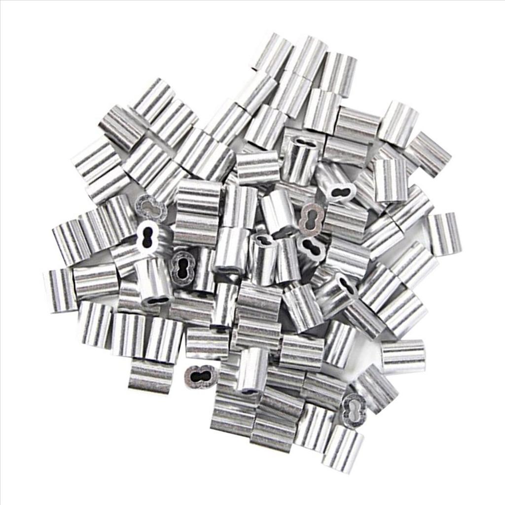 720X Aluminum Crimping Loop Sleeve For 2Mm Diameter Wire Rope And Cable-B61B