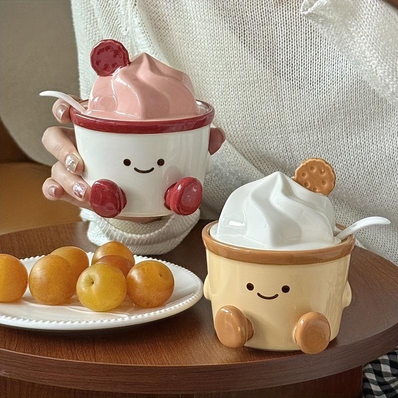 Одиночная милая керамическая баночка для приправ в форме торта, высококачественный инструмент для приправ и специй, солонка и перечница, украшение стола, одиночная 235 мл/7,95 унции