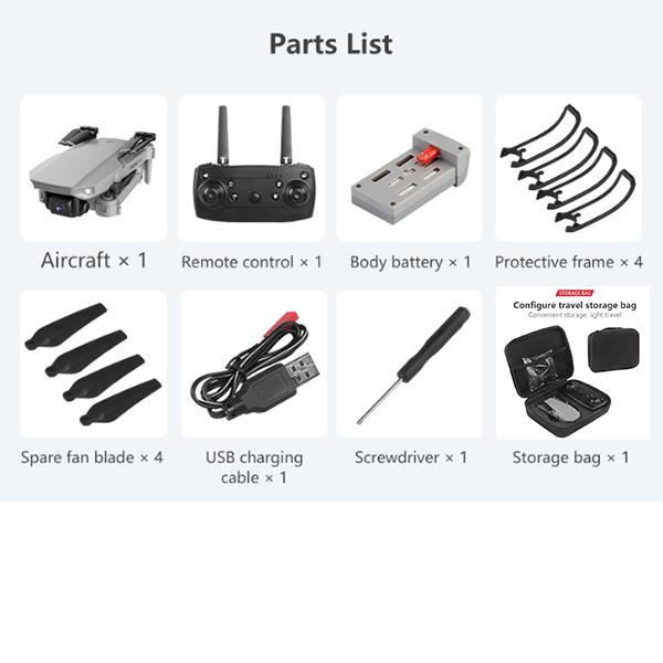 New E99PRO 4K FPV Mini Drone HD Camera RC Quadcopter Gravity Sensing Auto Follow Real-Time Transmission Mobile Control  Foldable