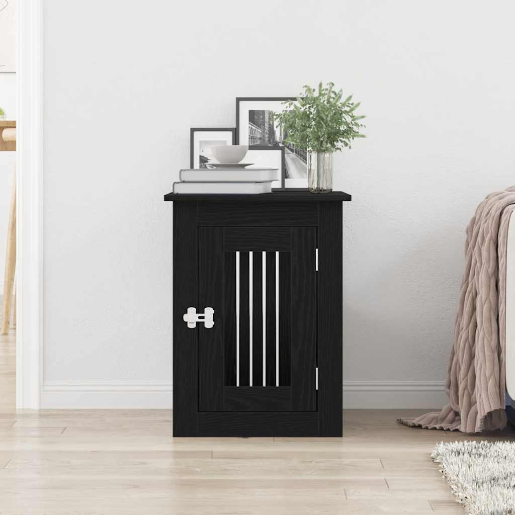 Dog Crate Furniture Black Oak 45 x 62 x 59 cm Engineered Wood