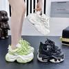 Women's Fashion Chunky Platform Sneakers Autumn New Platform Breathable Mesh Shoes for Women Non Slip Thick Bottom Sports Shoes