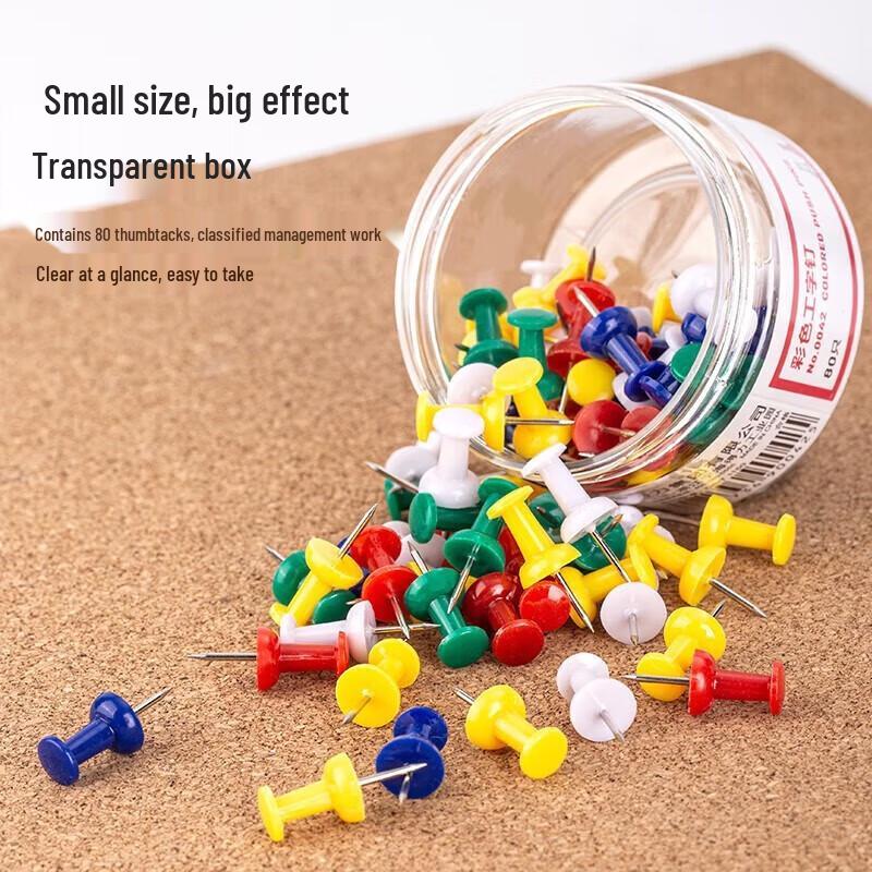 Deli Assorted Color Thumb Tacks