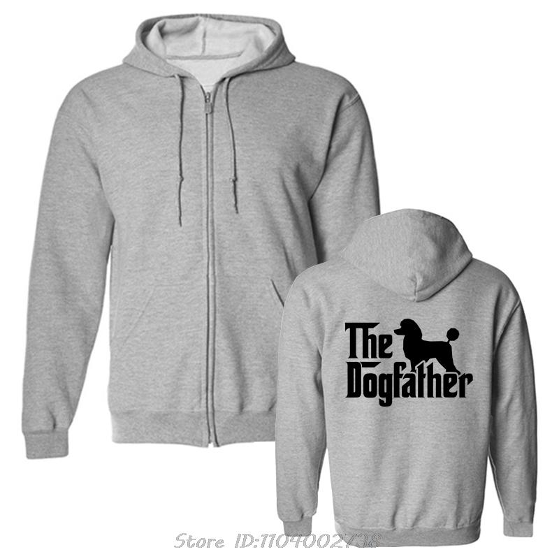 Funny Poodle The Dogfather Cool Dog Daddy Dad Papa Father Hoodie Birthday Gifts Hoody Funny Print Men Fashion Sweatshirt