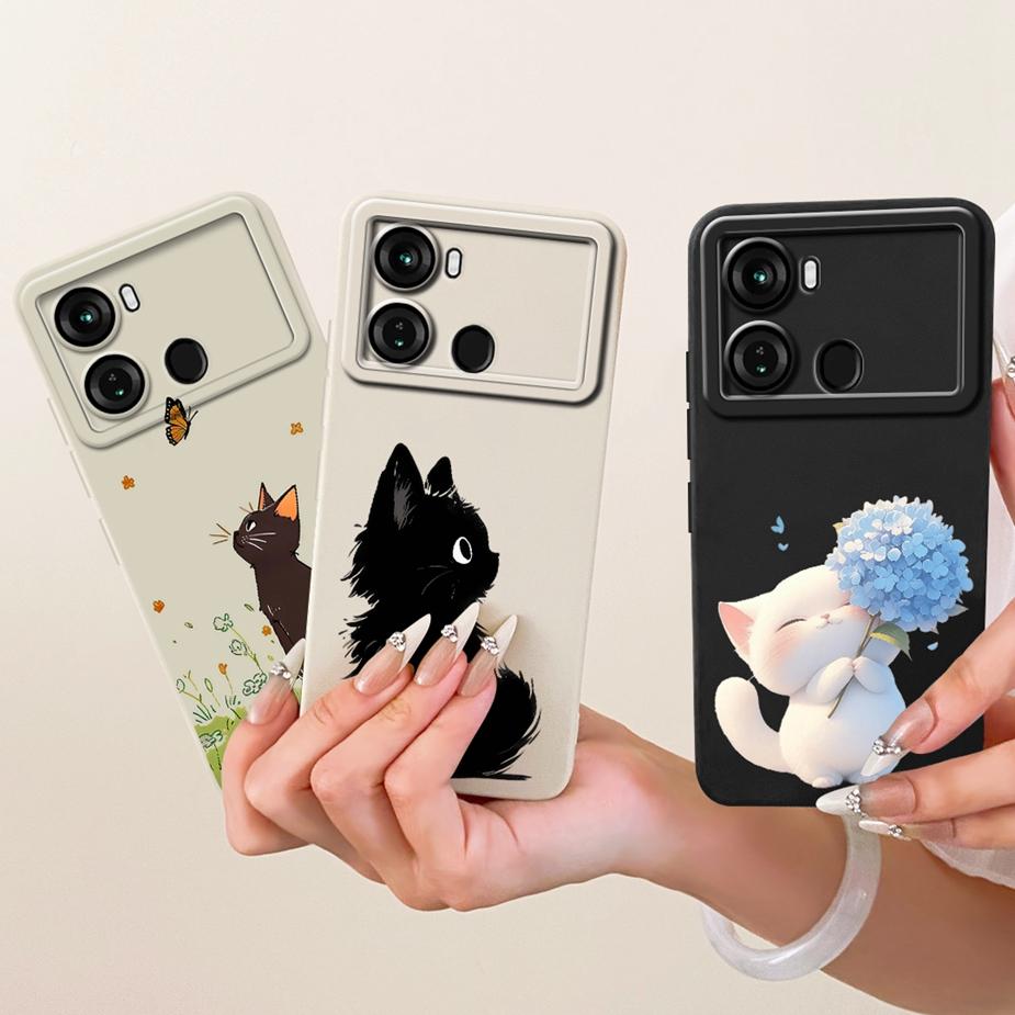 Чехол для Itel P40 Plus P683L Роскошный Чехол с Конфетным Покрасом Мягкий ТПУ Матовый Чехол для Телефона Для Itel P40 P 40 ItelP40 P40+ Задняя Крышка Сумки