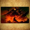 Hell Demon Mouse Pad Card Playmat Stitched with Magic Zones Game Mats Tabletop for MTG/TCG Card Battle Commander Gaming Mat