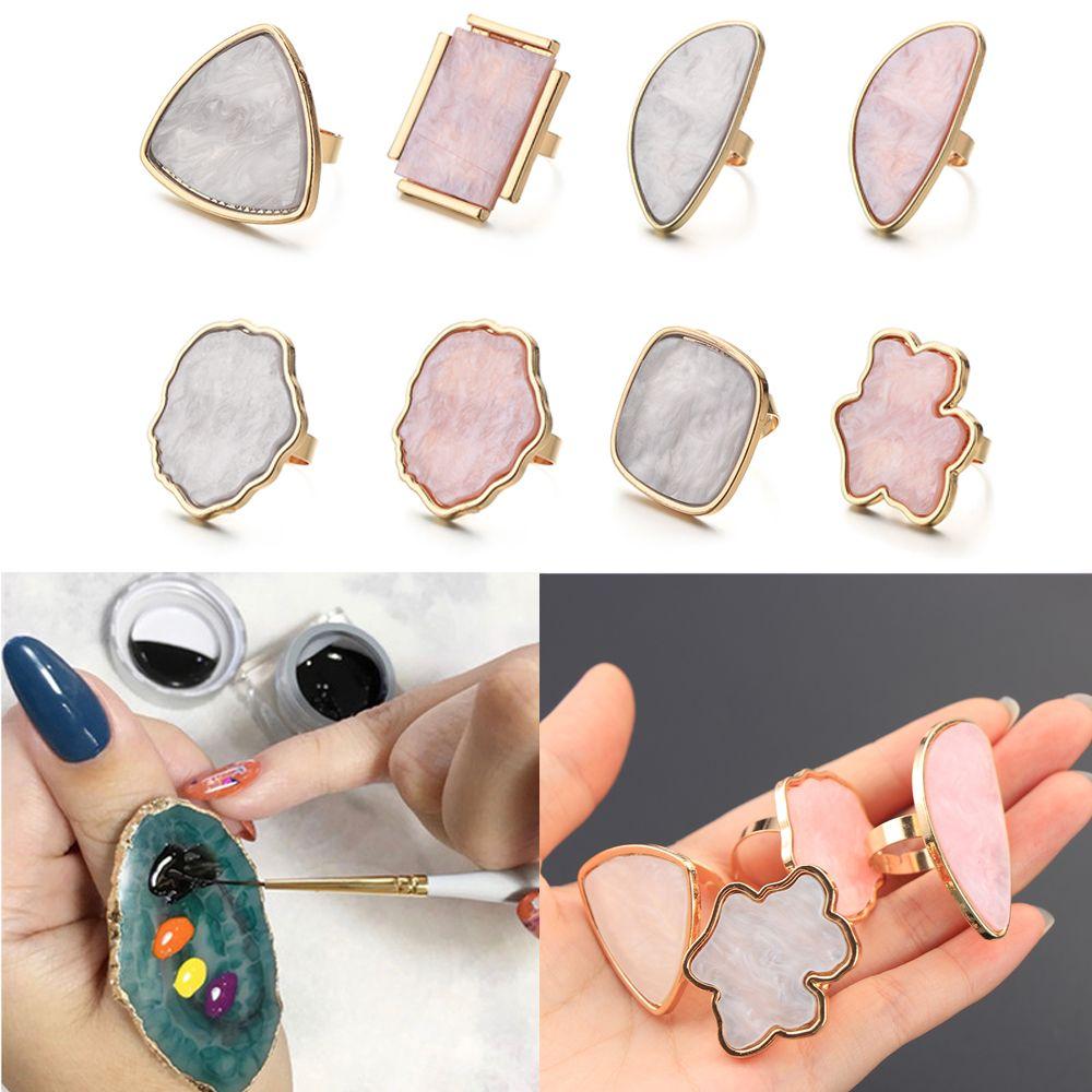 Display Rack Showing Shelf Pigment Holder Painting Palette Nail Art Palette Finger Ring Plate