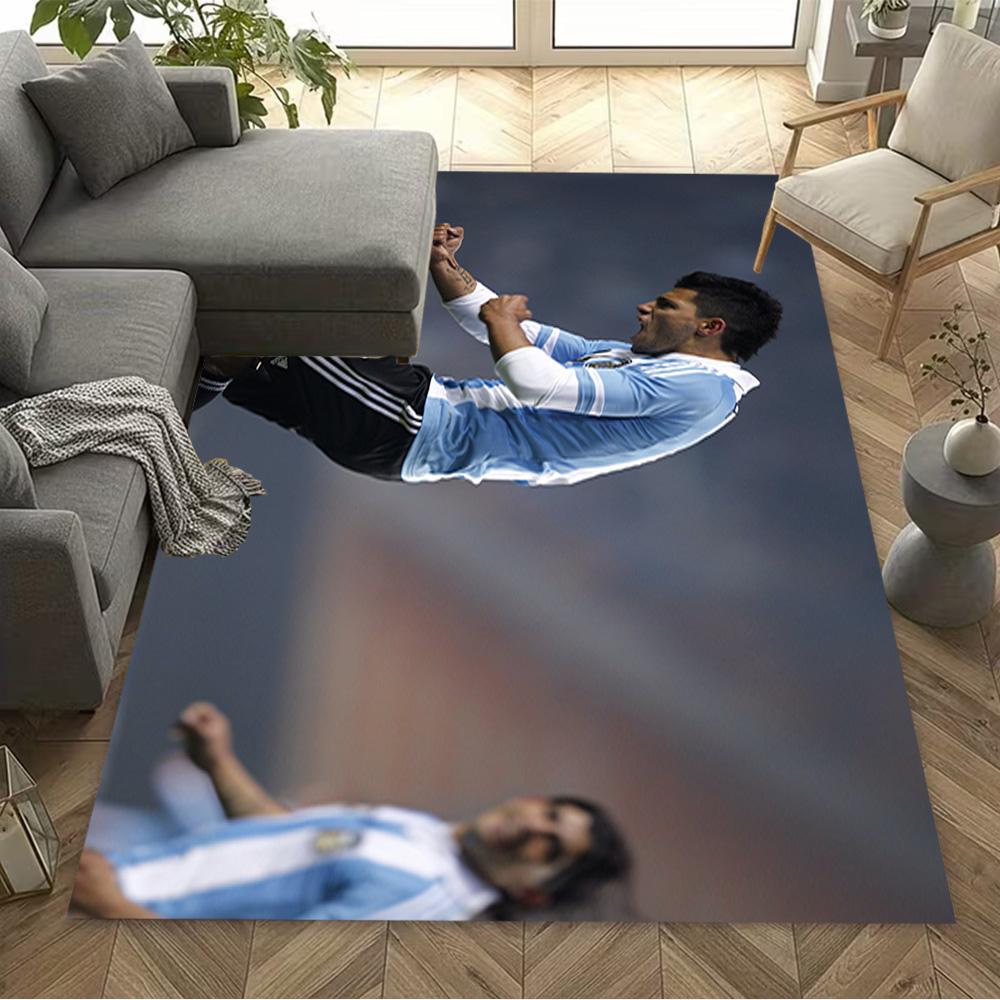 Manchester City Player Action Area Rug Design for Decorate room Bedrooms Playrooms Dormitory Anti-slip Rug Decorate Offices
