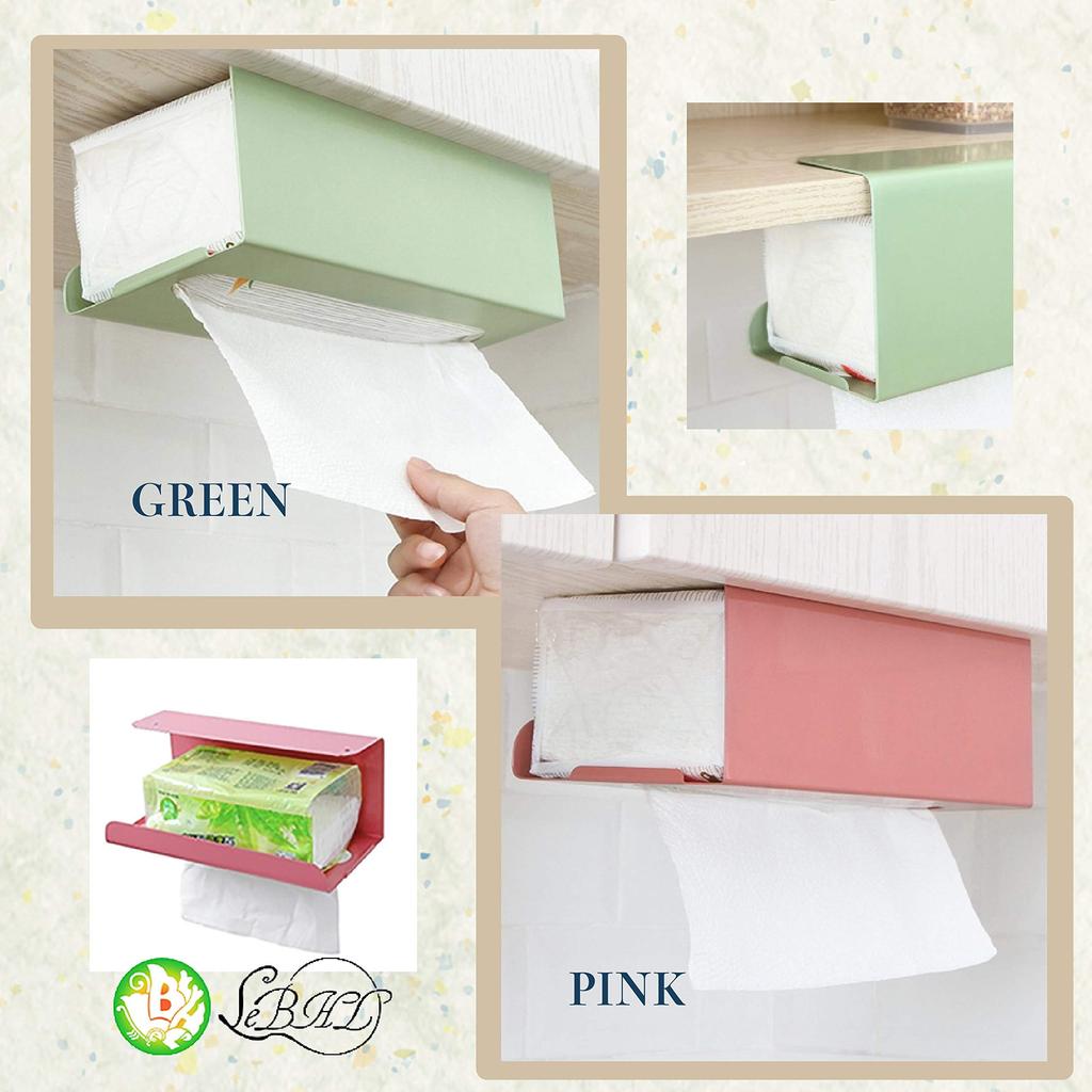 Rubonarie Paper Towel Holder, Wall-Mounted, Kitchen Paper Storage, Tissue Paper Hanger, Cabinet Hanging Rack, Kitchen (White)