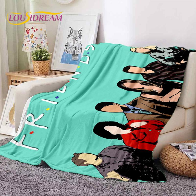 Latest Friends Classics TV 3D Soft Flannel Blankets,Throw Blanket Comfortable Blanket for Picnic Beds Sofa Home Bedroom Gift Kid