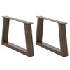 VidaXL V-shaped Coffee Table Legs, 2 Pieces, Natural Steel, 60 X (30-31,3) Cm 4012535