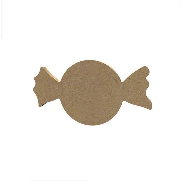 Wooden Shape To Decorate - Candy - 13 Cm - Brown - Adult - Mixed