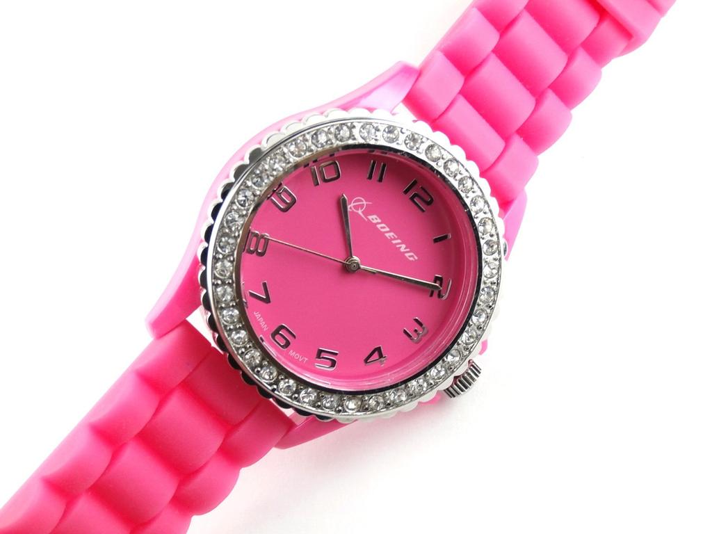 Boeing Кристальные часы со стразами розовые (Boeing)