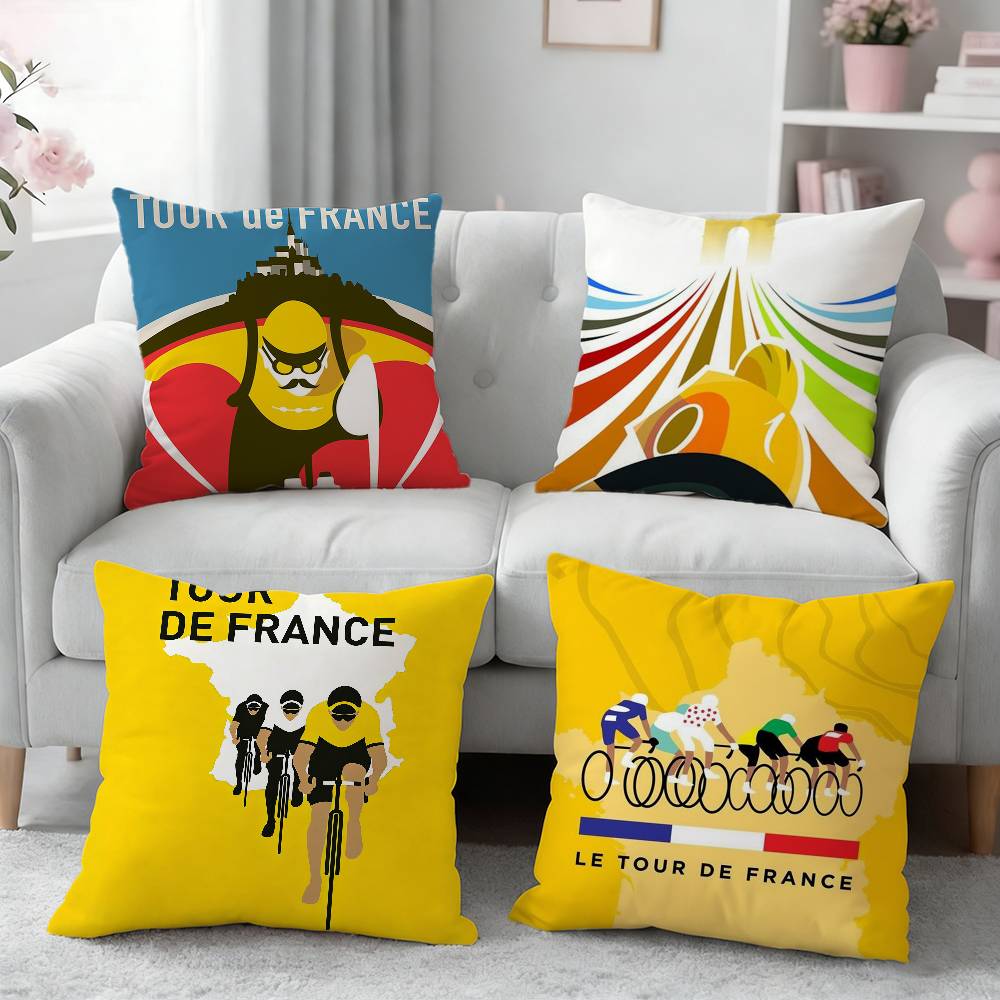 TTour de France Bike Pillow Case Cushion Cover Throw Pillow Case For Car Sofa