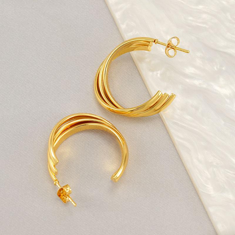 Модные серьги Niche, легкие, роскошные, темпераментные, универсальные, нерегулярные, высокочувствительные, серьги из титановой стали 18 карат