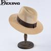 Spring  Summer Straw Hat Ladies Classic Jazz Top Hat Men Retro Sun Hat Breathable Panama Hat Seaside Gentleman Beach Hat