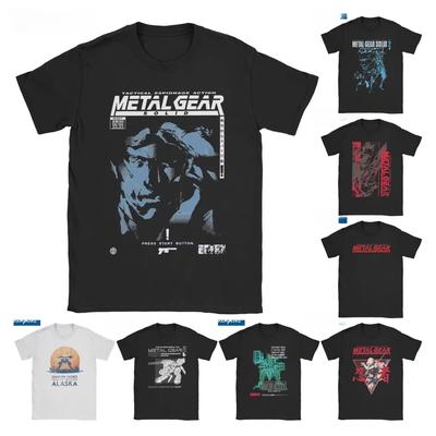 Мужская Женская Игровая Футболка MGS1 Solid Snake Metal Gear Полиэстер Топы Смешные Футболки с Коротким Рукавом и Круглым Вырезом Повседневные Классические Футболки Одежда