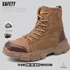 Нескользящие рабочие ботинки Мужские неубиваемые ботинки Стальные носки Обувь с защитой от ударов и проколов Защитная обувь для строительной площадки