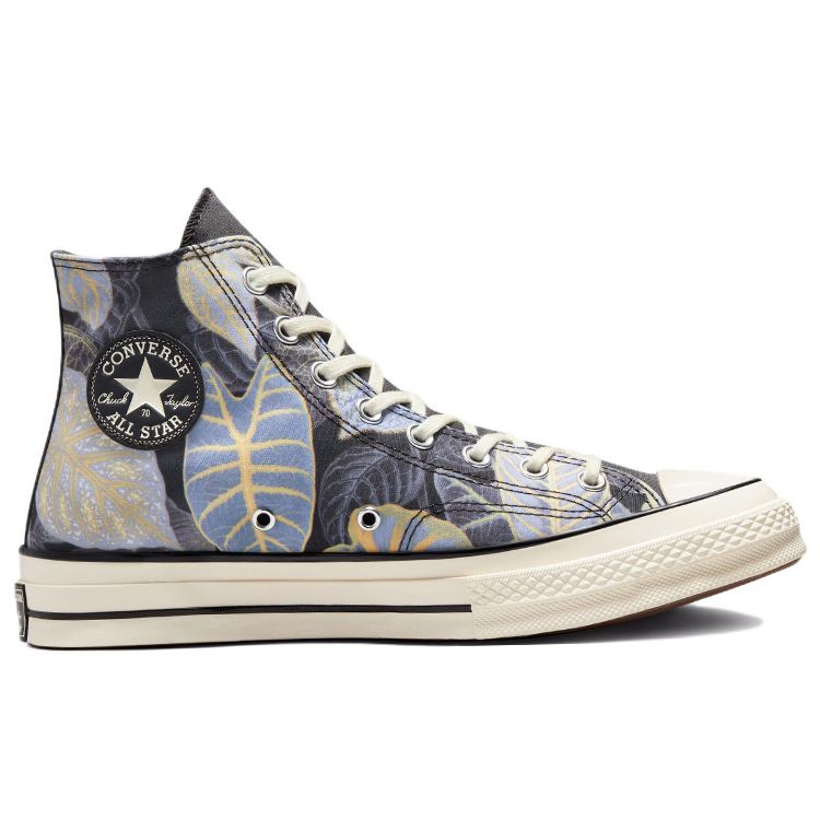 Converse Кроссовки унисекс Chuck 70 High Tropical Leaf серые Storm-Wind Egret A00482C