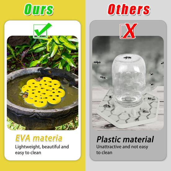 4 Pcs Floating Bee Watering Station EVA Foam Butterfly Drinking Station Bee Insect Waterer for Outdoor Garden Decor