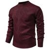 Men S Round Neck Thick Fleece Lined Straight Fit Knit Sweater For Winter Autumn