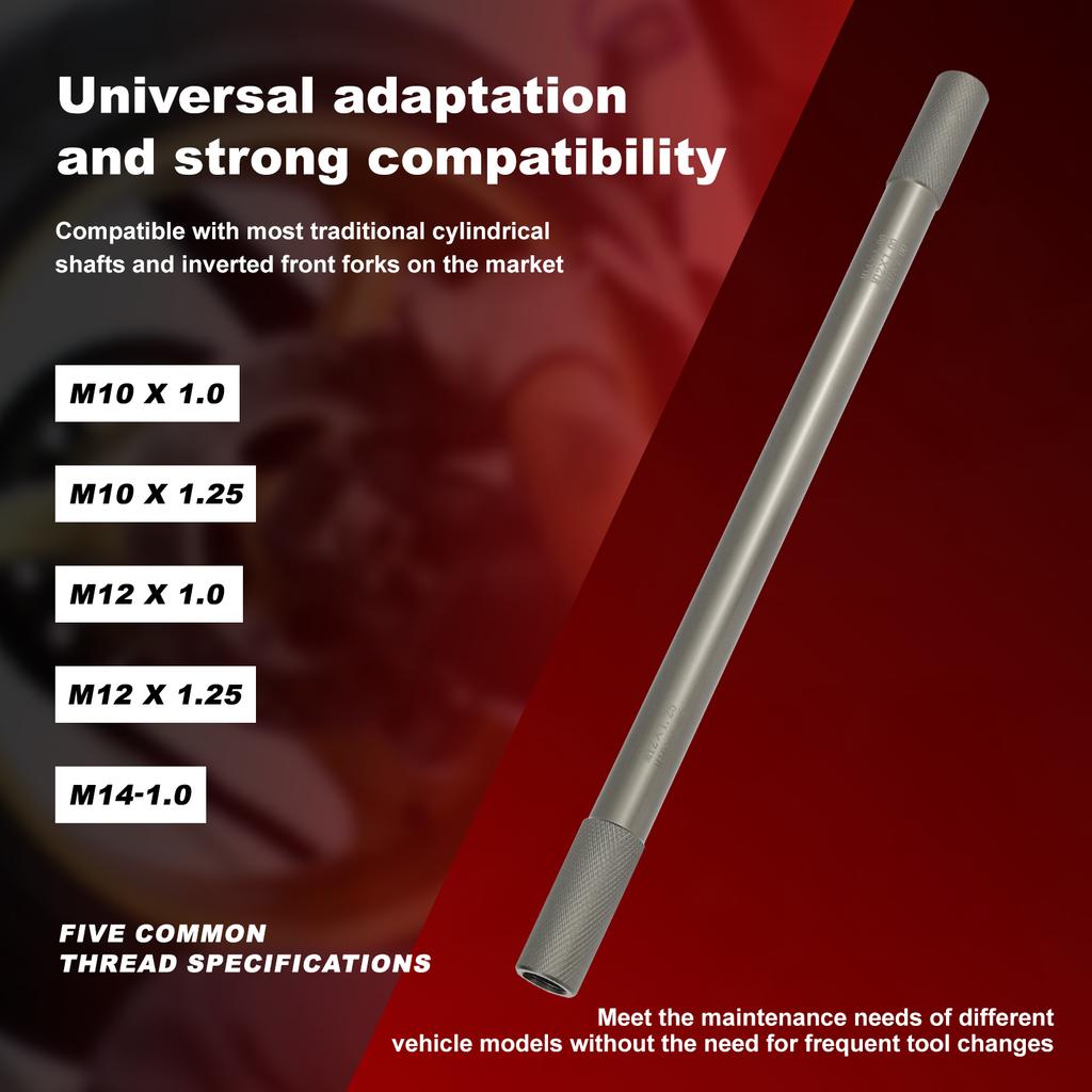 Универсальный набор инструментов для обслуживания вилки мотоцикла 3-в-1 с инструментом для проверки уровня масла в вилке/компрессором пружины/инструментом для стравливания штока амортизатора