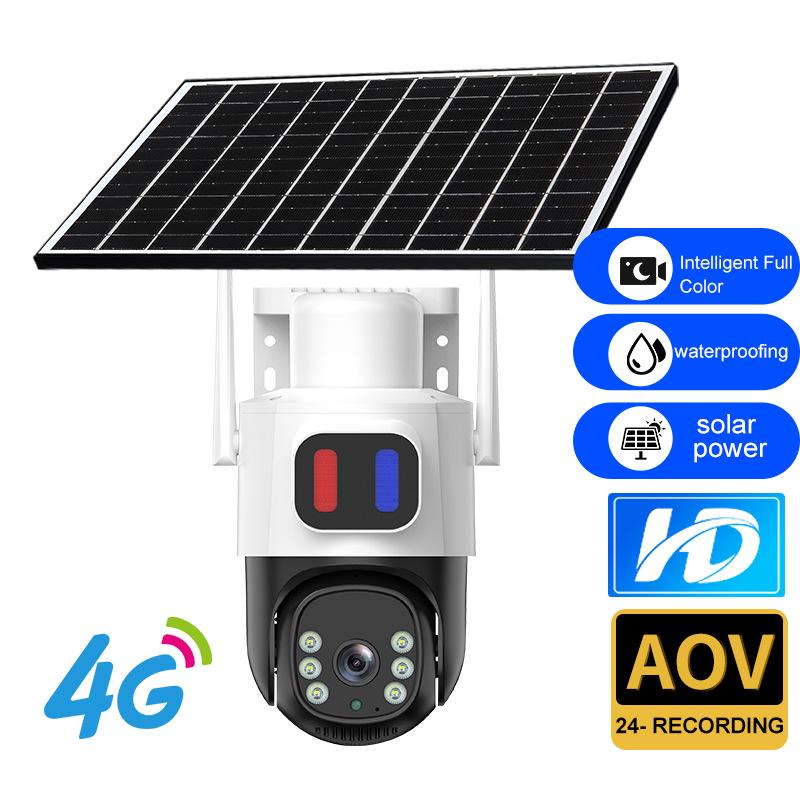 AOV Солнечная 4G HD Беспроводная уличная камера видеонаблюдения с умным ночным видением
