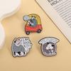 Opossum Raccoon Enamel Pins Trash Panda Good Kitty Brooches Lapel Badges Cartoon Animal Jewelry Gift for Friends