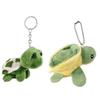 Cartoon Design Sea Turtle Women Key Holder Tortoise Pendant Korean Style Key Buckle Plush Key Chain