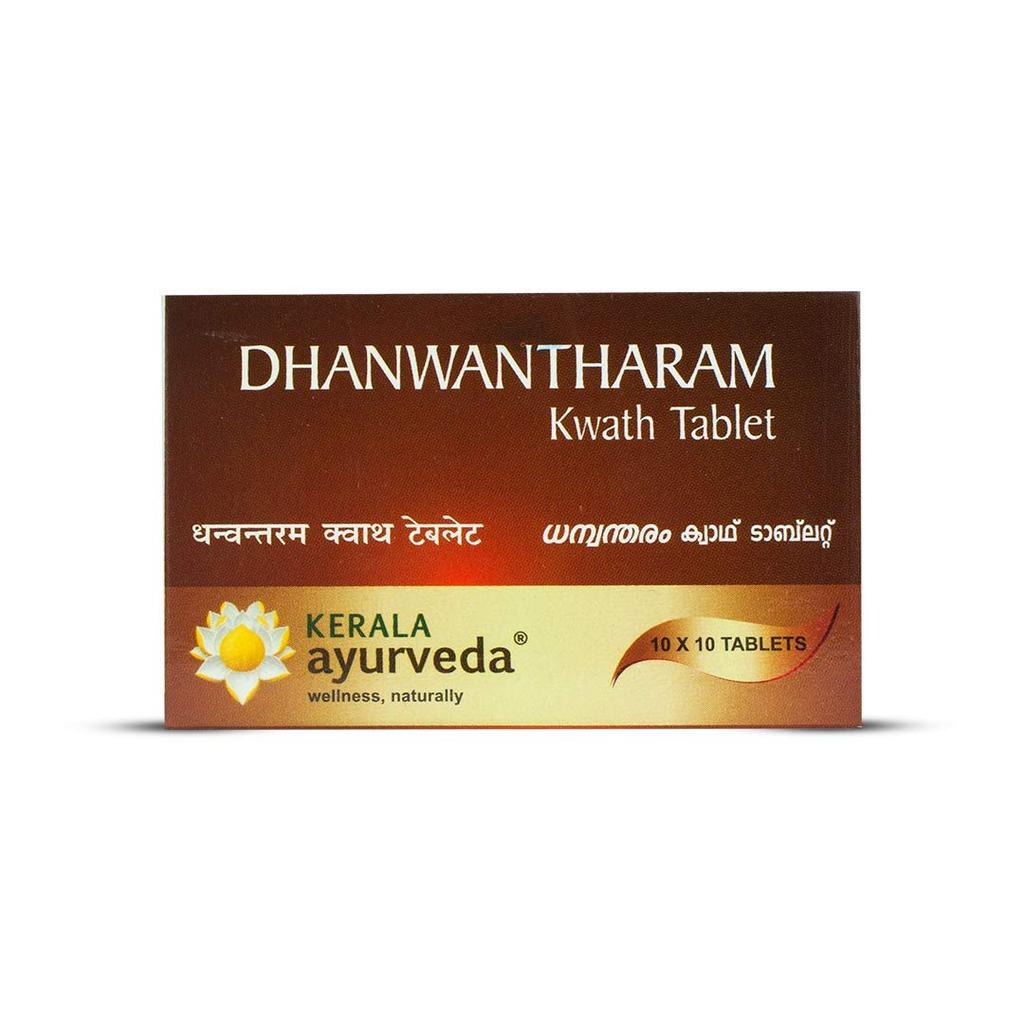 Kerala Ayurveda Dhanwantharam Kwath Herbal Tablets 100 Nos Natural Strength & Wellness Support