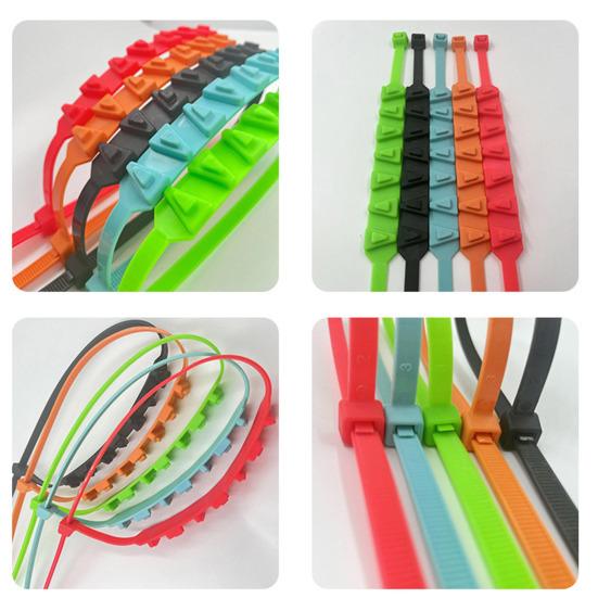 10 шт. многоразовые цепи для зимних шин, противоскользящие аварийные цепи для автомобиля и грузовика, универсальные регулируемые противоскользящие цепи для велосипеда