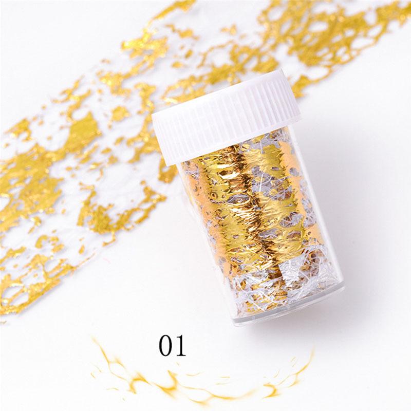 Мерцающие серебряные и золотые наклейки из алюминиевой фольги для ногтей — простые наклейки для слайдер-маникюра своими руками, легкое нанесение