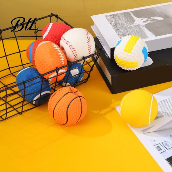 Non-toxic Dog Toy Toys with Sound Latex Chew Balls Raised Texture Teeth Interactive Cleaning Flexible Relieve Boredom And Anxiety