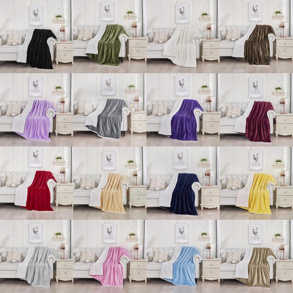 Современное минималистичное полиэстеровое плюшевое одеяло для дома, обеспечивающее тепло и комфорт