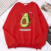 Casual Trend Women Pullovers Avocado Exercise And Rotation Printing Hoodies Soft Sweatshirt Loose Warm Female Clothes
