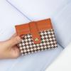 Wallet Female Student Thousand Bird Grid Small Fresh Lady Tide Change Bag Card Bag Integrated